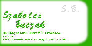 szabolcs buczak business card